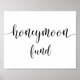 Undertecknande av Rustic Bröllop Honeymoon Fund Poster