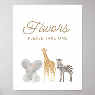 Undertecknande av Safari-Födelsedagsfestens favori Poster