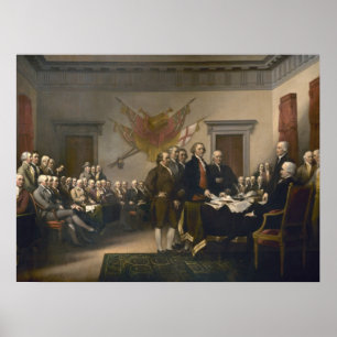 Undertecknande av självständighetsförklaringen poster