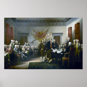 Undertecknande av självständighetsförklaringen poster