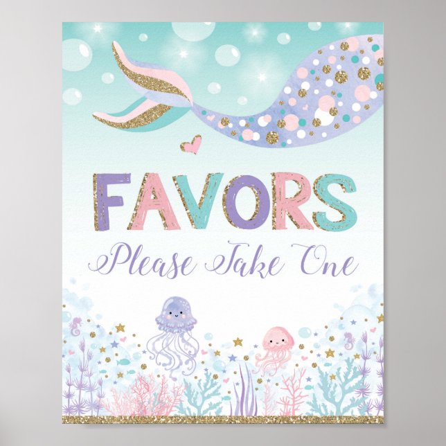 Undertecknande av sjöjungfruns favoriter under Sea Poster (Framsidan)