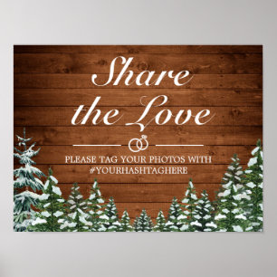 Undertecknande av Snowy Wood & Forest Land Gräs Br Poster