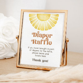 Undertecknande av Sunshine Diaper Raffle Game Boho Poster
