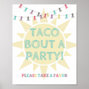 Undertecknande av Taco Party-förmån Poster