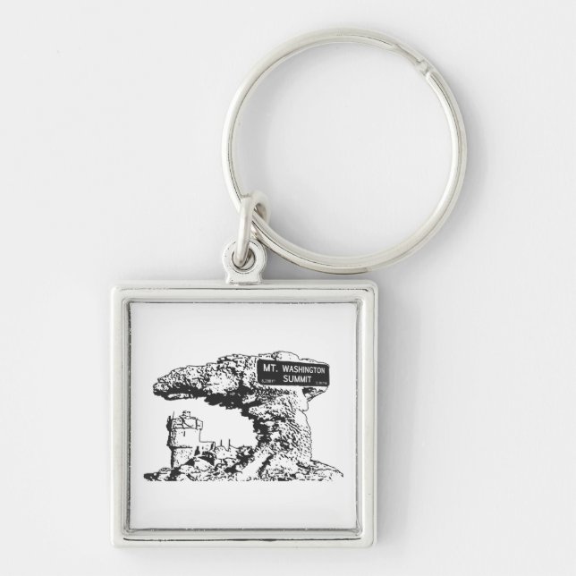 Undertecknande av toppmötet i Washington Fyrkantig Silverfärgad Nyckelring (Framsidan)