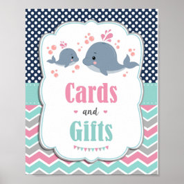 Undertecknande av vykort och presentkort för babys poster