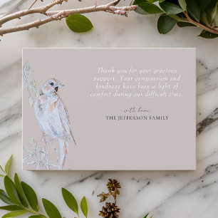 Undertecknande Nightingale Funeral Tack You Card Kort