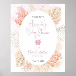 Undertecknande om babyutlösare i kusten Boho Girl Poster