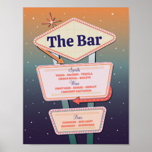 Undertecknandet av kasinon i Pub i Las Vegas Poster