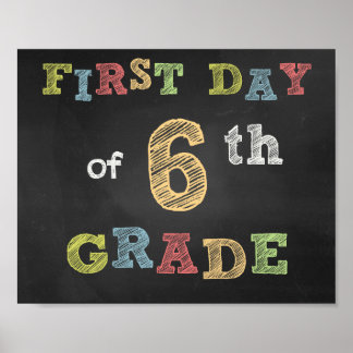 Undertecknandet av Klass i 6e första dagen - Schal Poster
