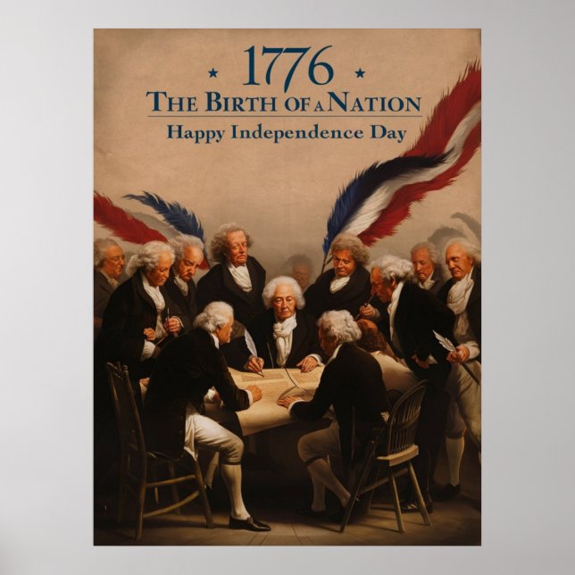 Undertecknandet av självständighetsförklaringen poster (Framsidan)