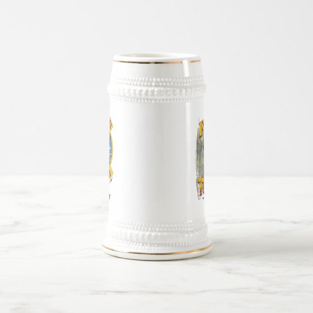 Undertecknar beställnings- öl Stein w/call för Sejdel (Center)