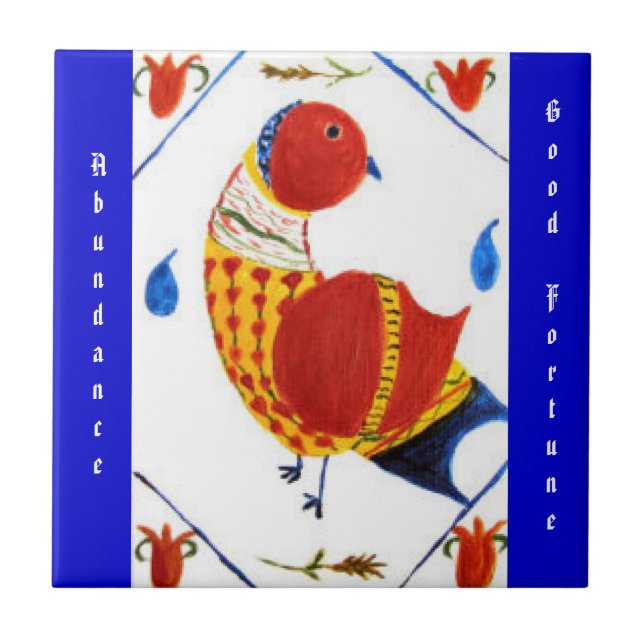 Undertecknar den holländska hexen för överflöd & kakelplatta (Framsidan)