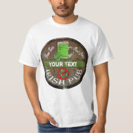 Undertecknar den irländska puben för den roliga t-shirt