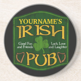 Undertecknar den irländska puben för personligen underlägg sandsten