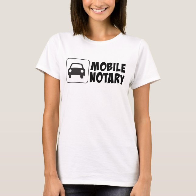 Undertecknar den offentliga bilen för den mobila tee shirt (Framsida)