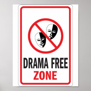 Undertecknar fri zon varning för dramat poster