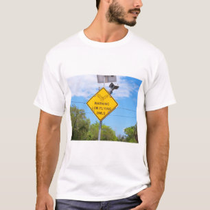 Undertecknar låga flygugglor för varning t shirt
