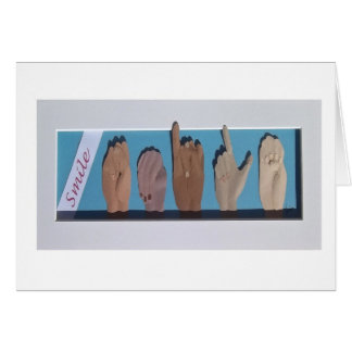 "Undertecknar leendet" in språk OBS Kort