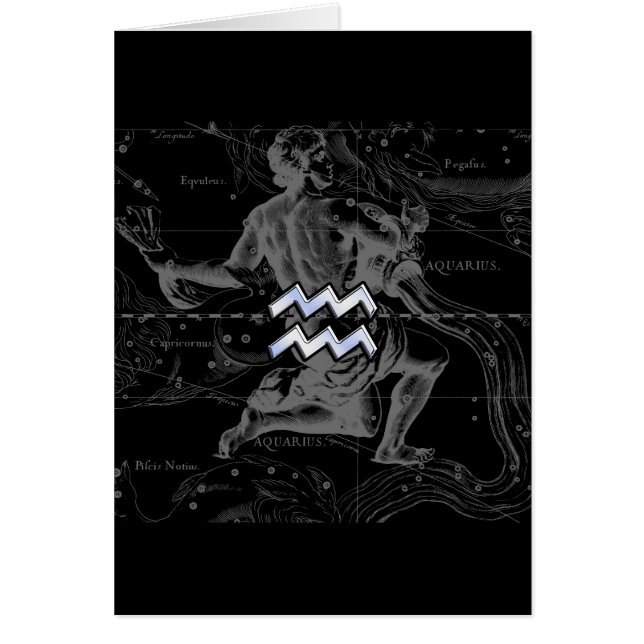 Undertecknar lik AquariusZodiac för kromen på Hälsningskort (Framsidan)