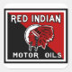 Undertecknar motorisk oljavintage för den röda fyrkantigt klistermärke (Front)