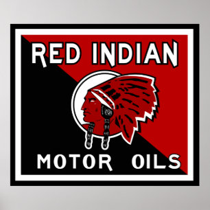 Undertecknar motorisk olje- vintage för den röda poster