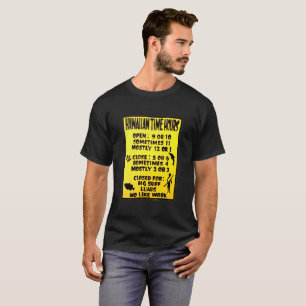 Undertecknar öppna stängda för hawaianska Time Tee Shirt