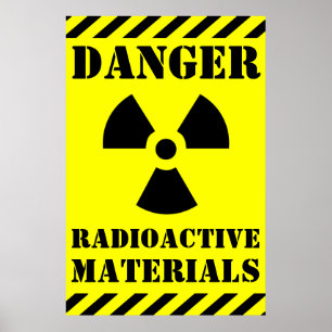 Undertecknar RADIOAKTIVA MATERIAL för FARA den Poster