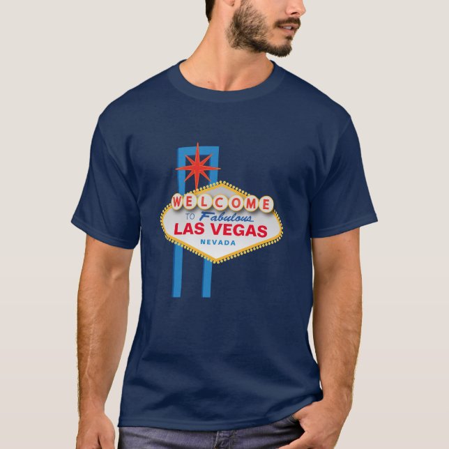 "Undertecknar välkomnandet till sagolika Las Vegas T Shirt (Framsida)