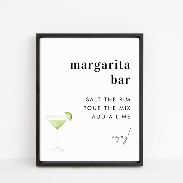 Undertecknare för minimalist Margarita Pub Cocktai Poster (Skapare uppladdad)