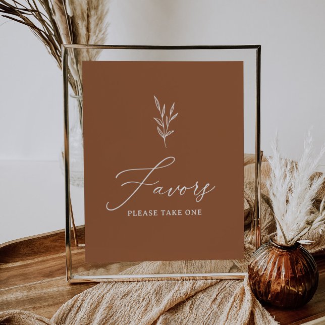 Undertecknet Boho Burnt Orange Möhippa Favoriter Poster (Skapare uppladdad)