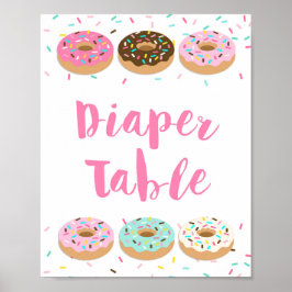 Undertecknet Bord i dagboken (Rosa Donut Baby Show Poster