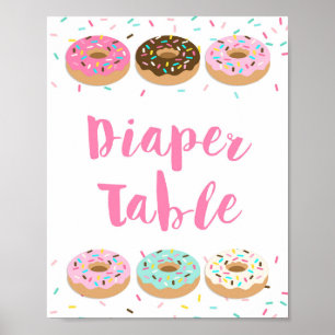 Undertecknet Bord i dagboken (Rosa Donut Baby Show Poster