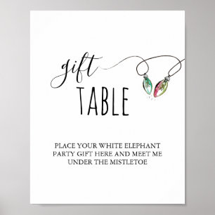 Undertecknet Bord i julklapp Poster