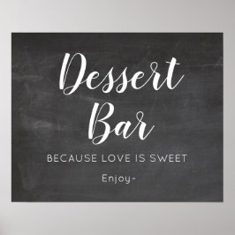 Undertecknet Bröllop Dessert Pub Poster