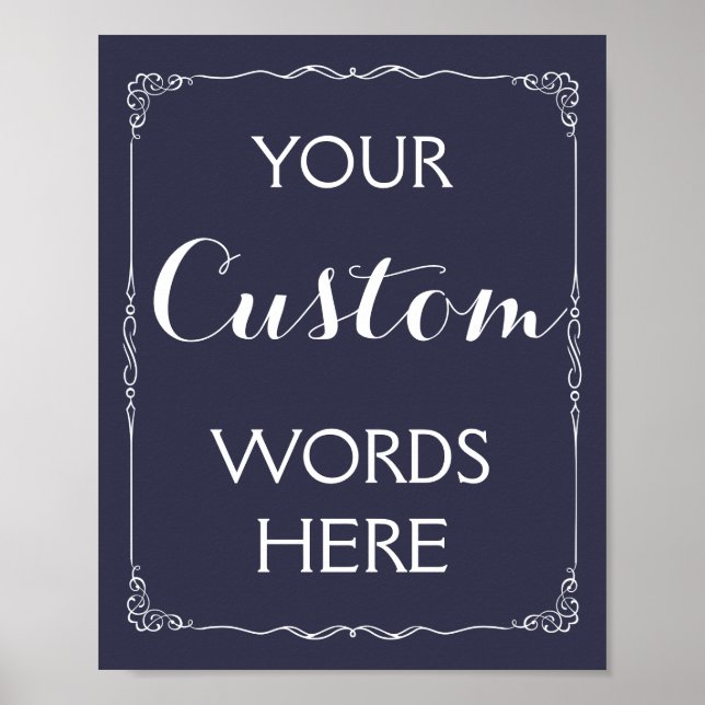 Undertecknet Bröllop eller Party gör din egen anpa Poster (Framsidan)