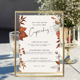 Undertecknet Bröllop i Modern Cream Boho Cuptårtme Poster