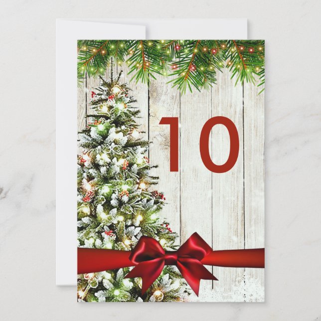 Undertecknet Bröllop, Ljus och Ribbon Bord Inbjudningar (Framsida)