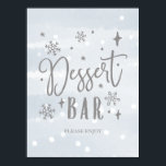 Undertecknet Dessert Pub Winter Baby Shower Sweets Poster<br><div class="desc">Undertecknet Dessert Pub Winter Baby Shower Sweets Bord</div>