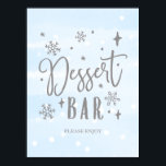 Undertecknet Dessert Pub Winter Baby Shower Sweets Poster<br><div class="desc">Undertecknet Dessert Pub Winter Baby Shower Sweets Bord</div>