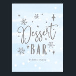 Undertecknet Dessert Pub Winter Baby Shower Sweets Poster<br><div class="desc">Undertecknet Dessert Pub Winter Baby Shower Sweets Bord</div>