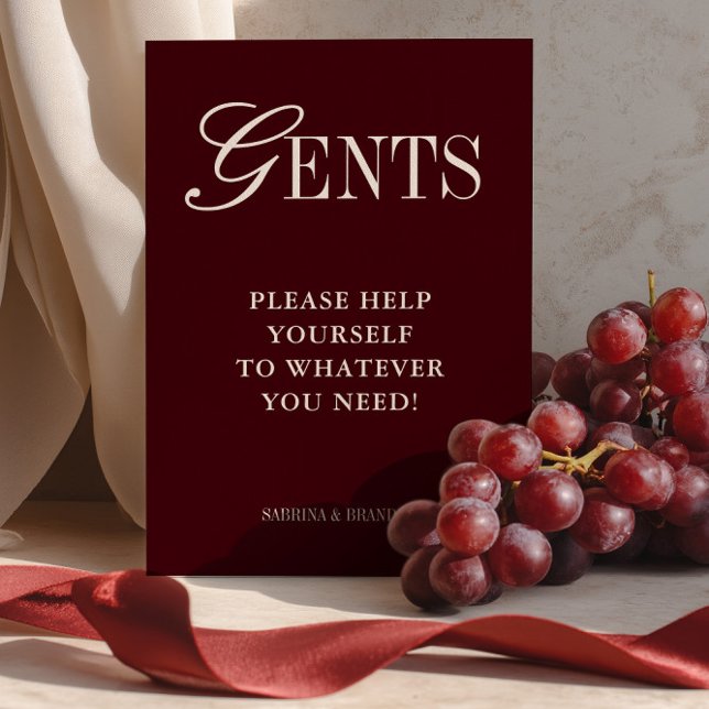 Undertecknet elegant minimalist Gents Bathroom Bas Inbjudningar (Elegant Minimalist Gents Bathroom Basket Sign)