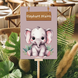 Undertecknet Elephant Plains Jungle Safari Bord Bordsnummer