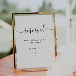 Undertecknet för Bord med minimalistreserverad sig