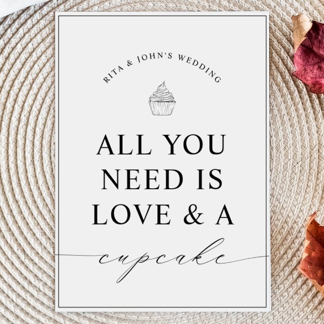 Undertecknet för den moderna dessertkakan Bröllop Poster (Skapare uppladdad)