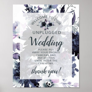 Undertecknet för den nattliga Blommigten Bröllop B Poster