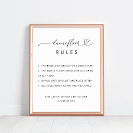 Undertecknet Heart Dance Golv Regler minimalist Br Poster