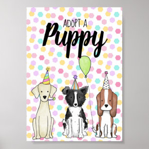 Undertecknet Hund-ty Bord - använd en valp Poster