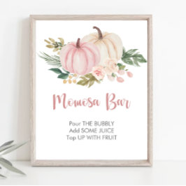 Undertecknet Little Pumpkin Baby Shower Momosa Pub Poster