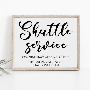Undertecknet Modern Minimal Script Shuttle Service Poster
